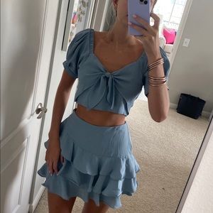 Essue blue skirt and top sold as a set